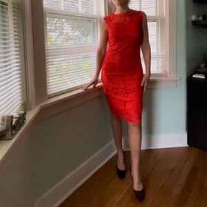 Cocktail holiday red dress